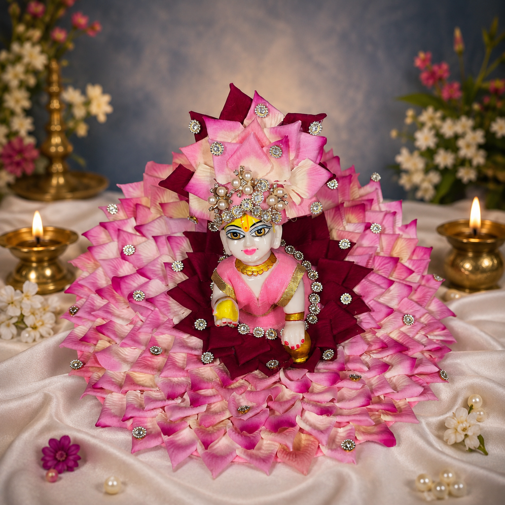 Gulabi Kamal – Pink Lotus Floral Poshak