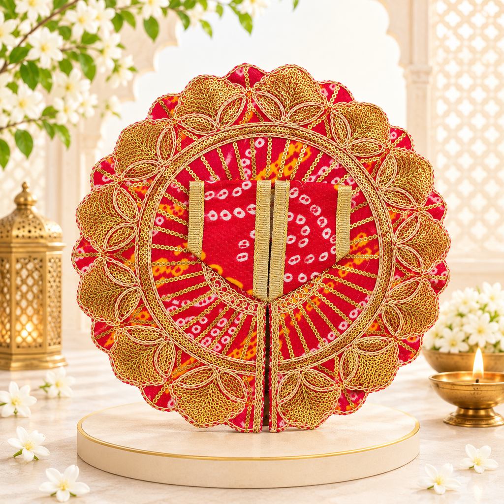 Vrindavan Bandhej Zari Poshak