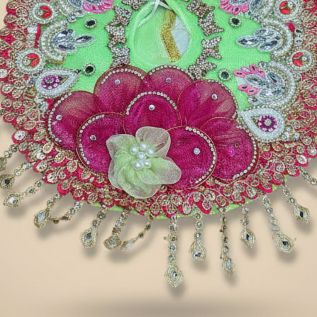Madhuban Mohini – Green Floral Poshak with Pagdi