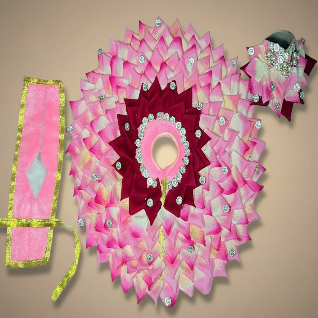 Gulabi Kamal – Pink Lotus Floral Poshak