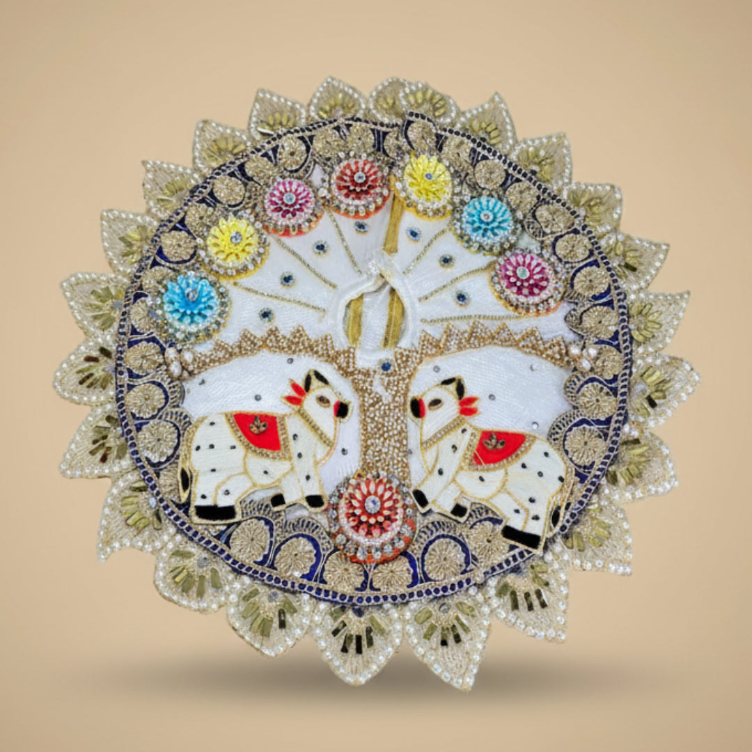 Neel Kamdhenu – Blue Embroidered Poshak with Pagdi