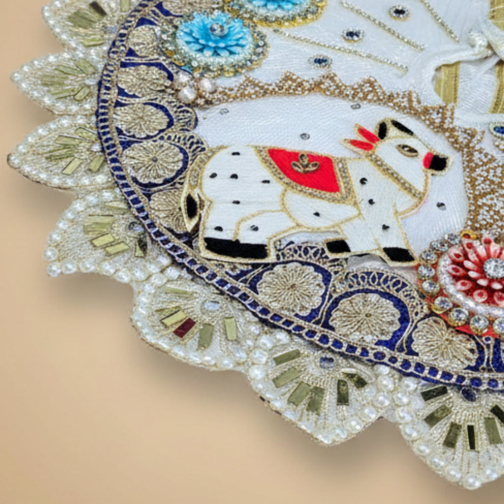 Neel Kamdhenu – Blue Embroidered Poshak with Pagdi