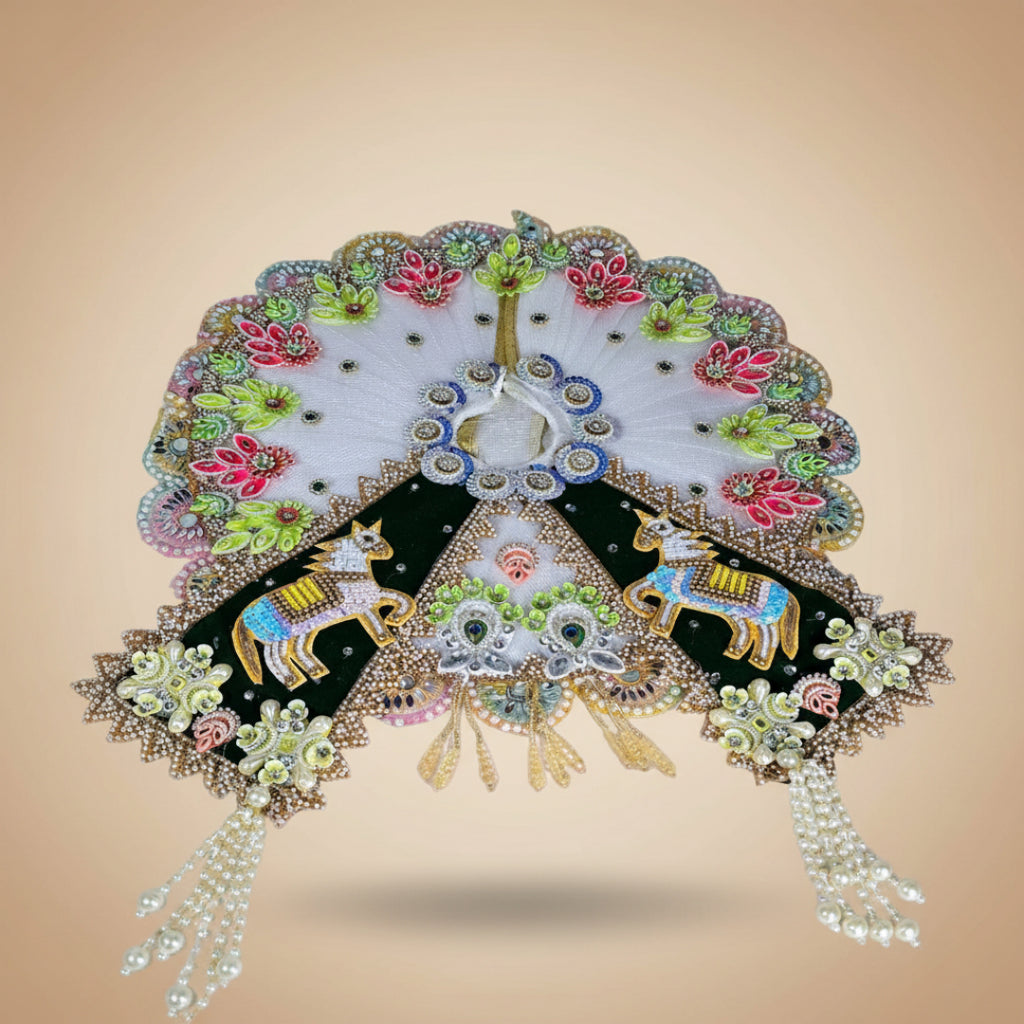 Shwet Pushp – White Floral Pearl Poshak