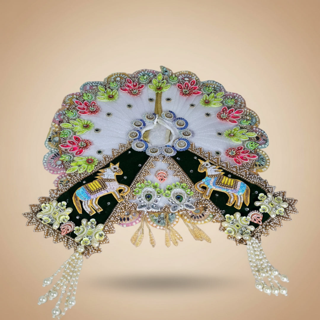Shwet Pushp – White Floral Pearl Poshak