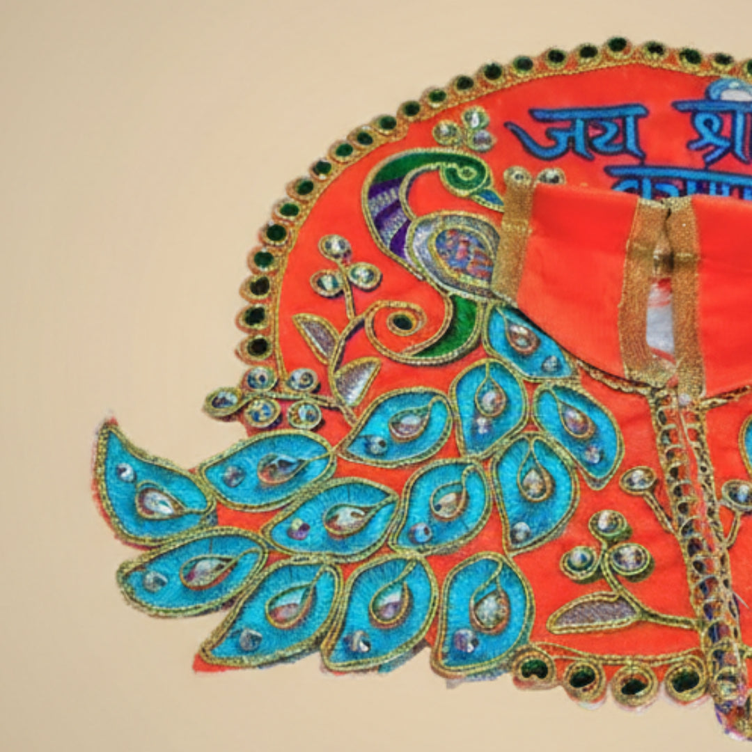 Rang Rasia – Red Peacock Embroidered Poshak