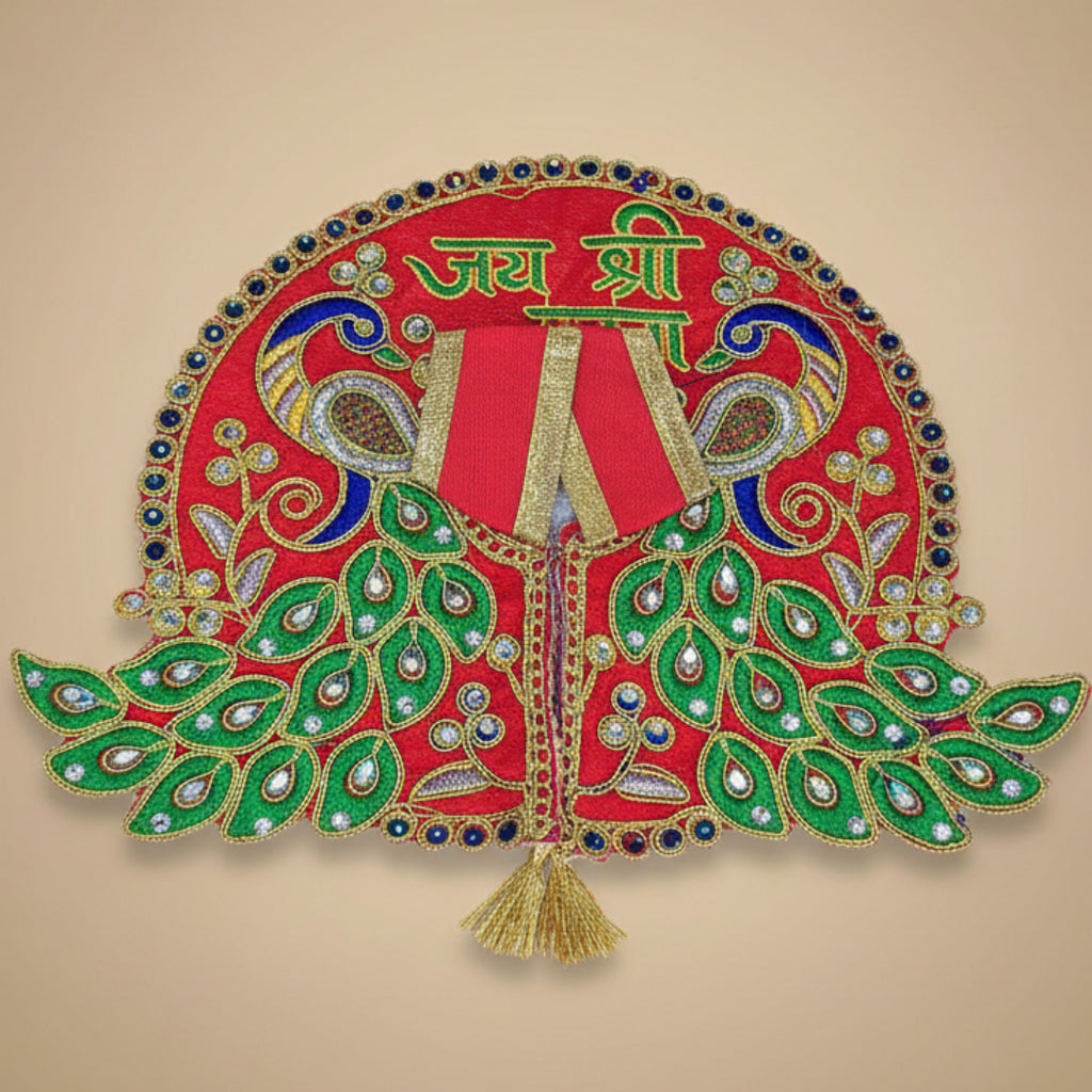 Rang Rasia – Red Peacock Embroidered Poshak