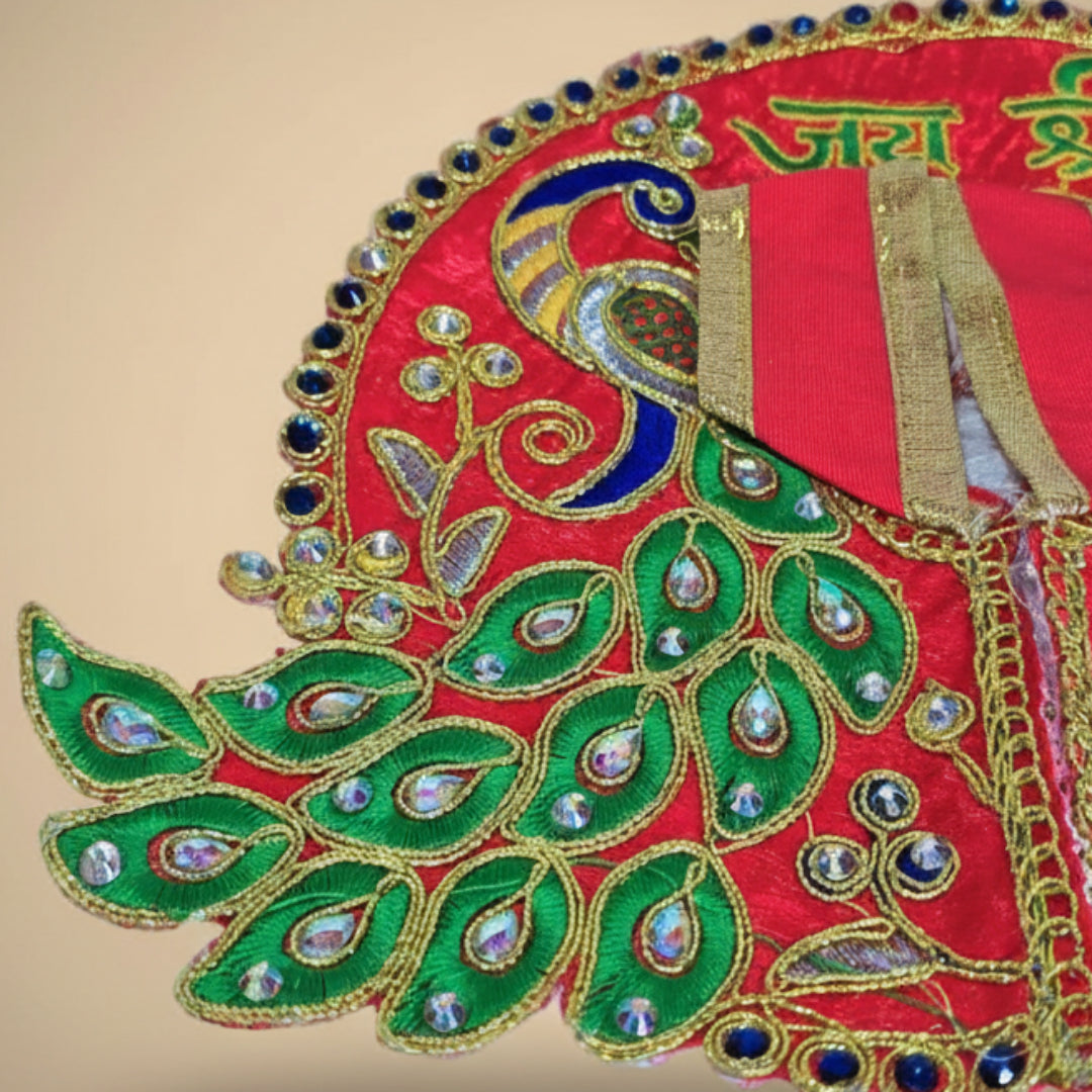 Rang Rasia – Red Peacock Embroidered Poshak
