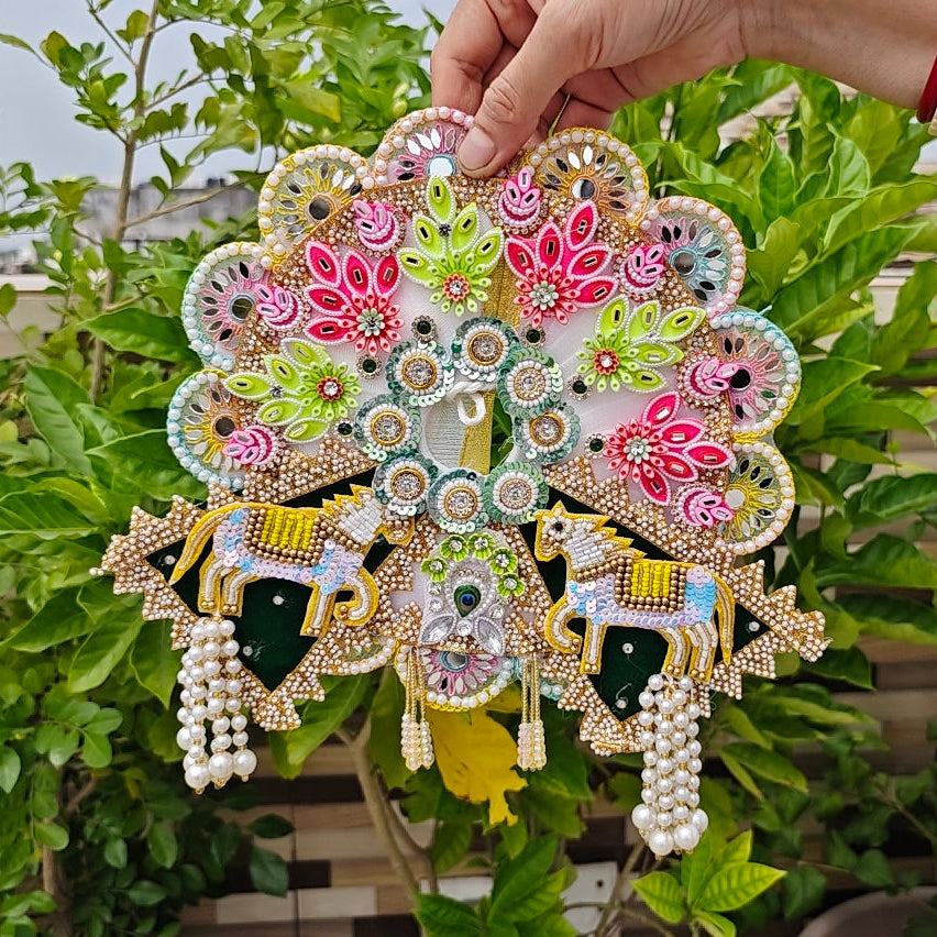 Shwet Pushp – White Floral Pearl Poshak