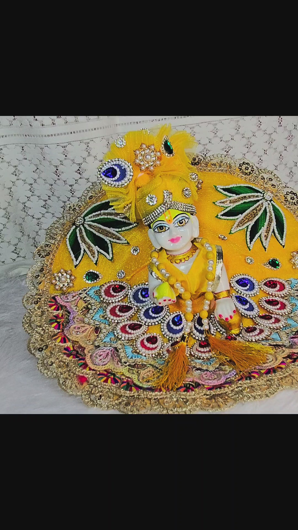 Pitambari Kanha – Yellow Zardozi Poshak with Pagdi