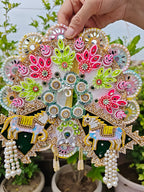 Shwet Pushp – White Floral Pearl Poshak