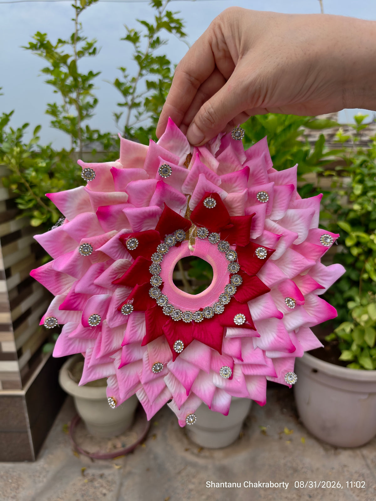 Gulabi Kamal – Pink Lotus Floral Poshak