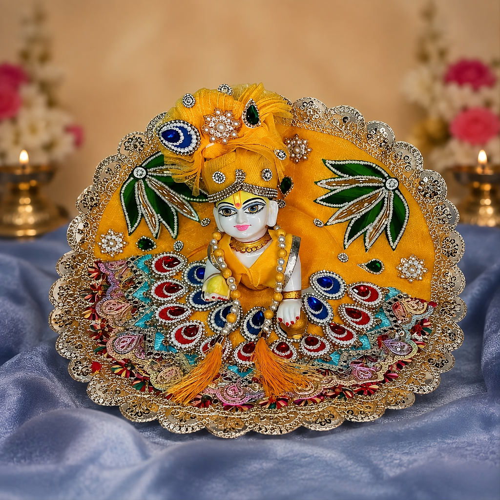 Pitambari Kanha – Yellow Zardozi Poshak with Pagdi